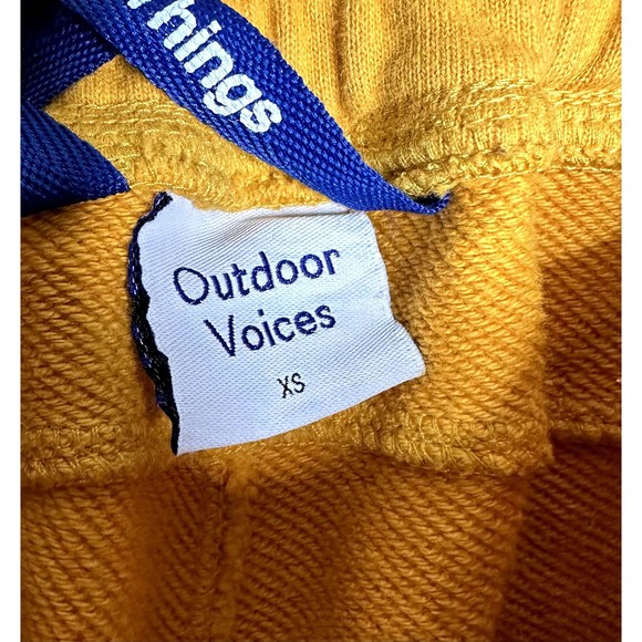 Outdoor Voices Hikers Club Sweatpants Jogger XS Yellow Happy Smiley Face - Picture 5 of 6